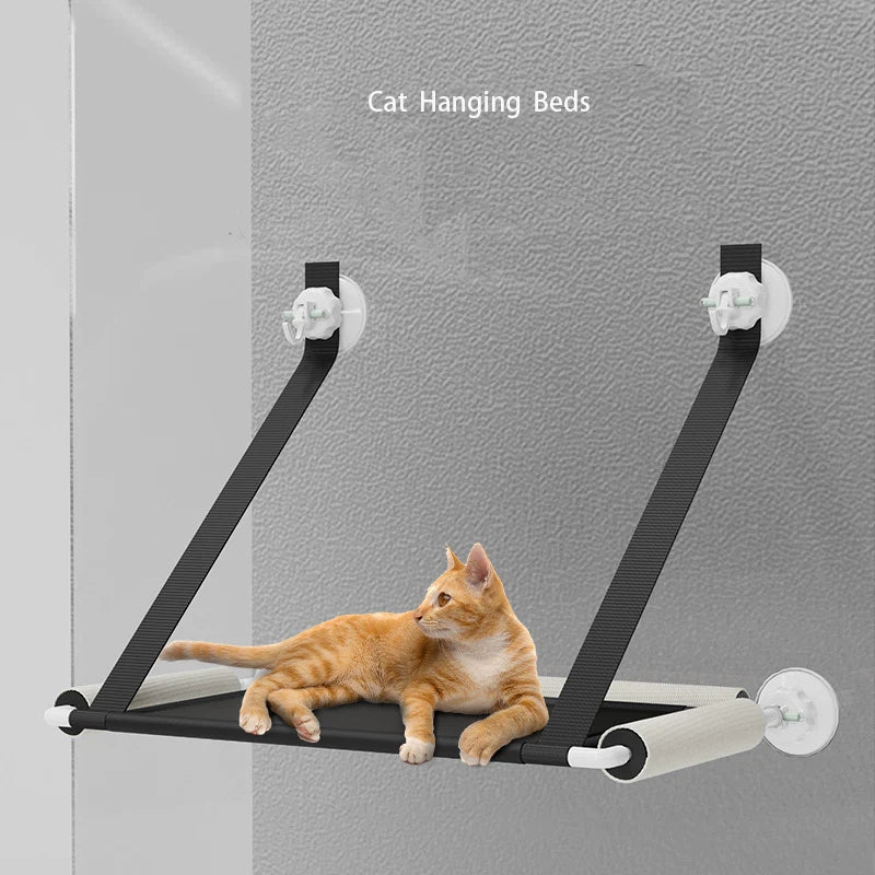 Luxury Window Cat Hammock – Foldable Suction-Cup Cat Bed