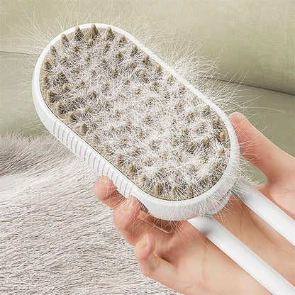 3-in-1 Steam Pet Brush – Groom, Massage & De-Shed